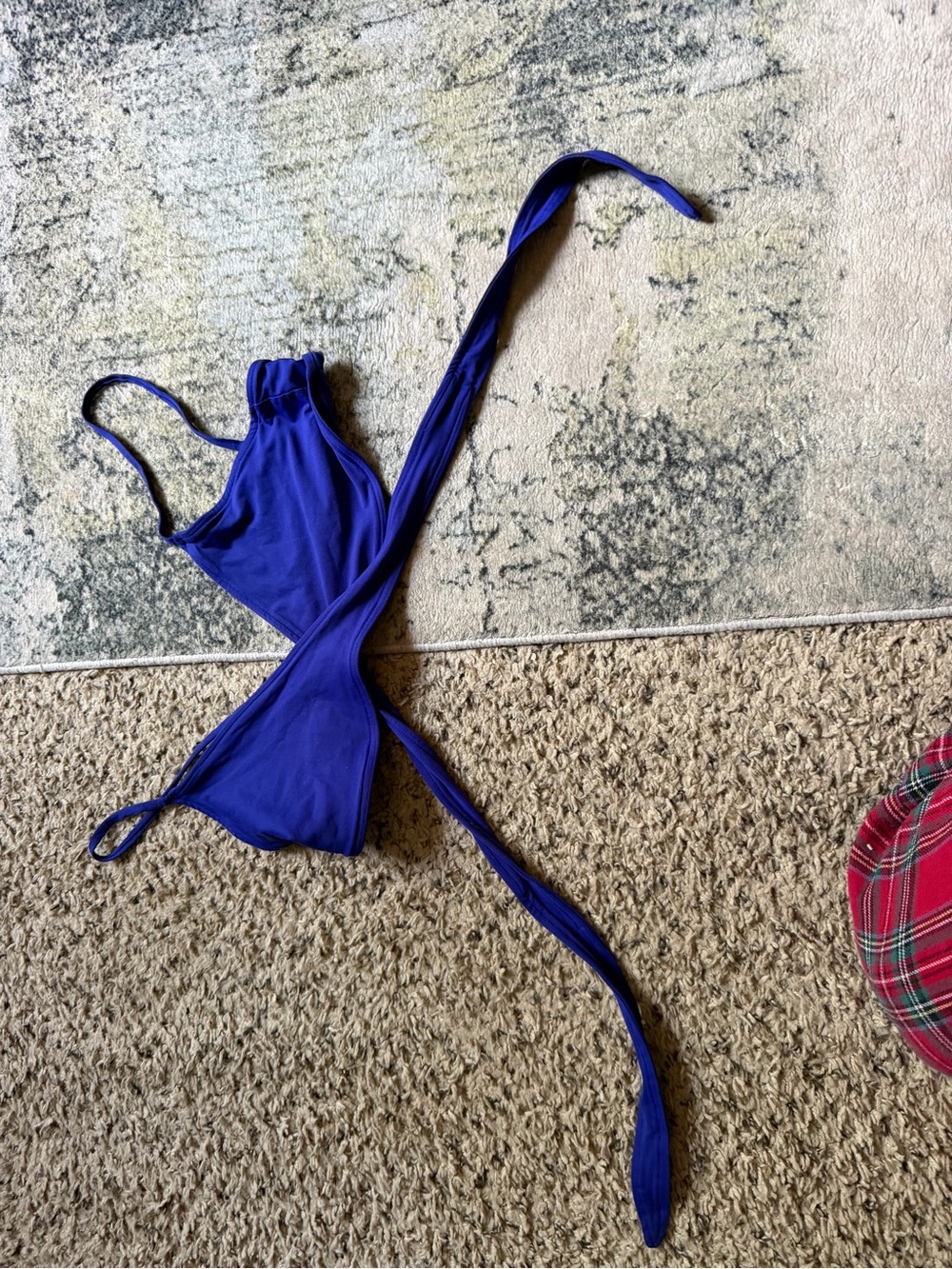 l*space Cobalt Blue Wrap Bikini Top